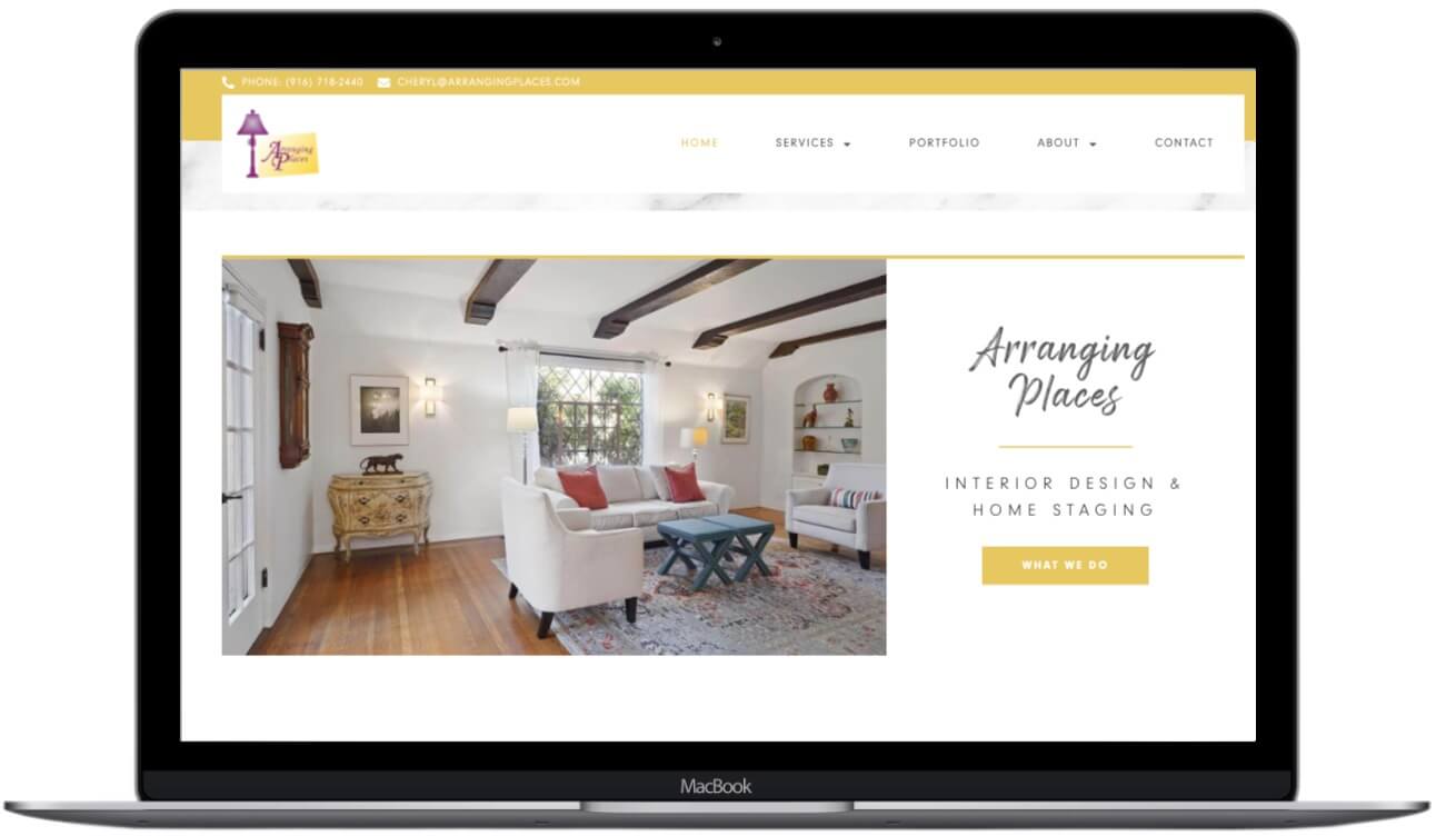 Interior Design website home page