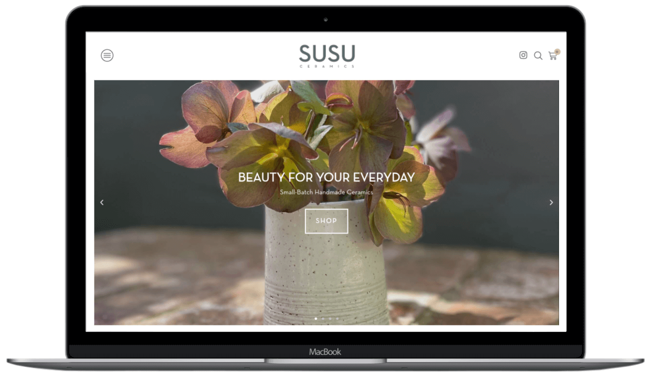 Website image of SUSU Ceramics
